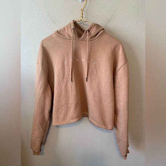 LOUNGE Apparel tan brand logo hoodie size L - Picture 5 of 8